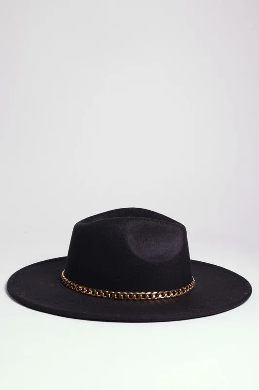 Fedora Hat with Chain