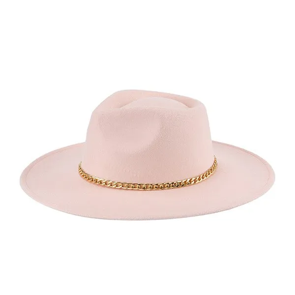 Fedora Hat with Chain