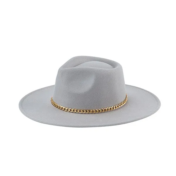 Fedora Hat with Chain