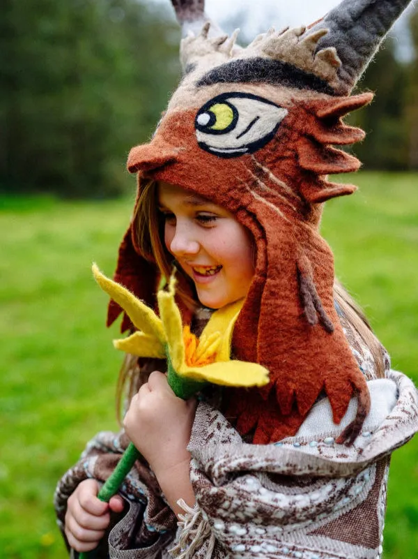 Felt Brown Owl Hat