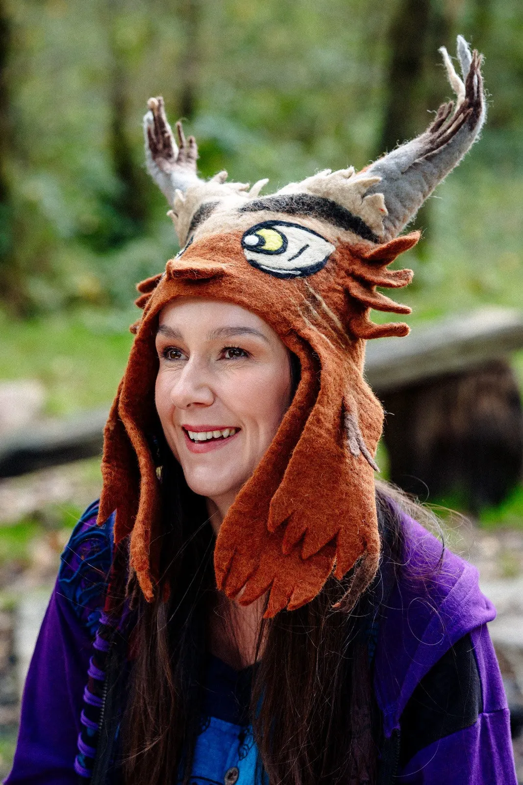 Felt Brown Owl Hat