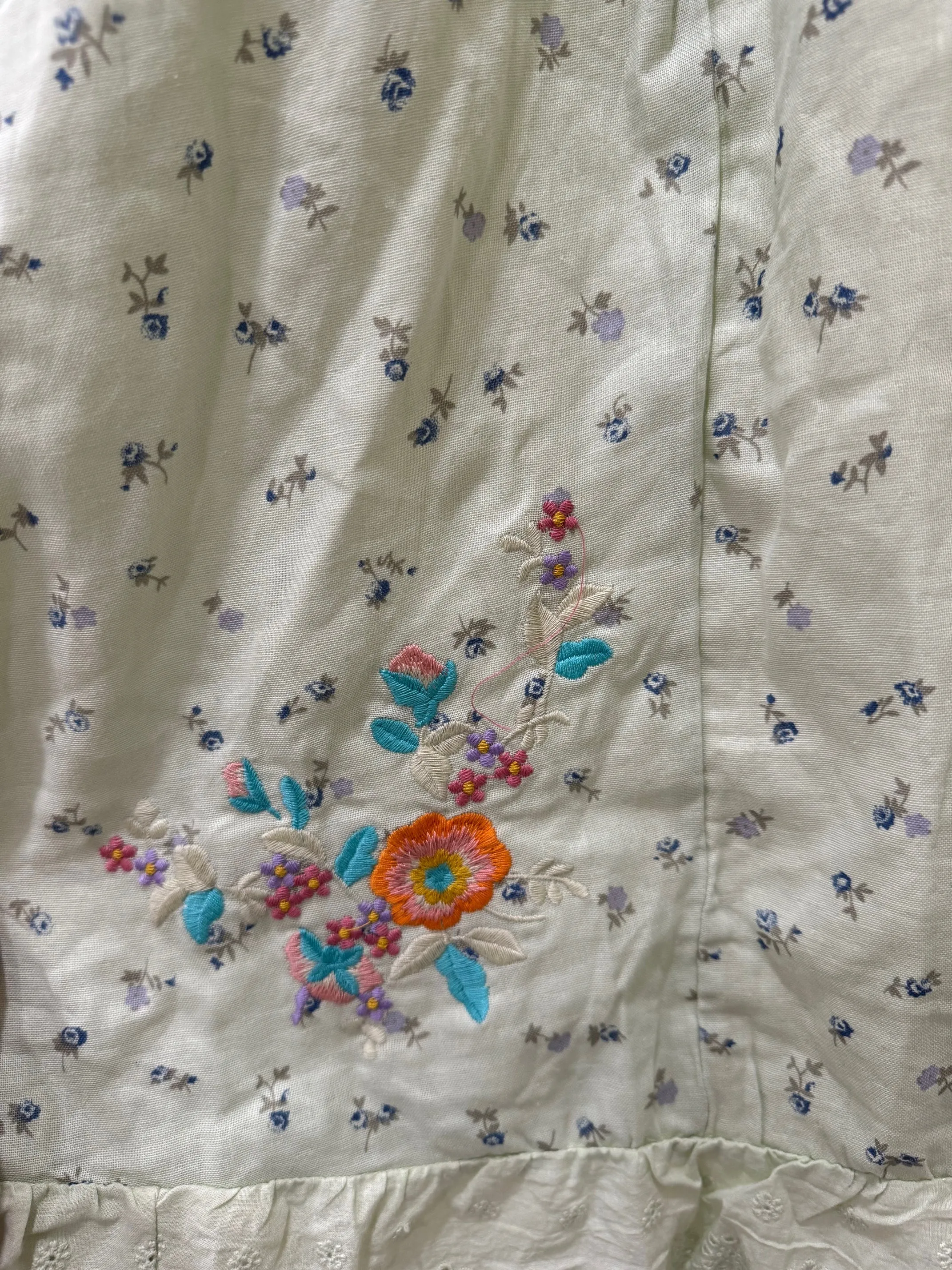Floral Embroidered Skirt