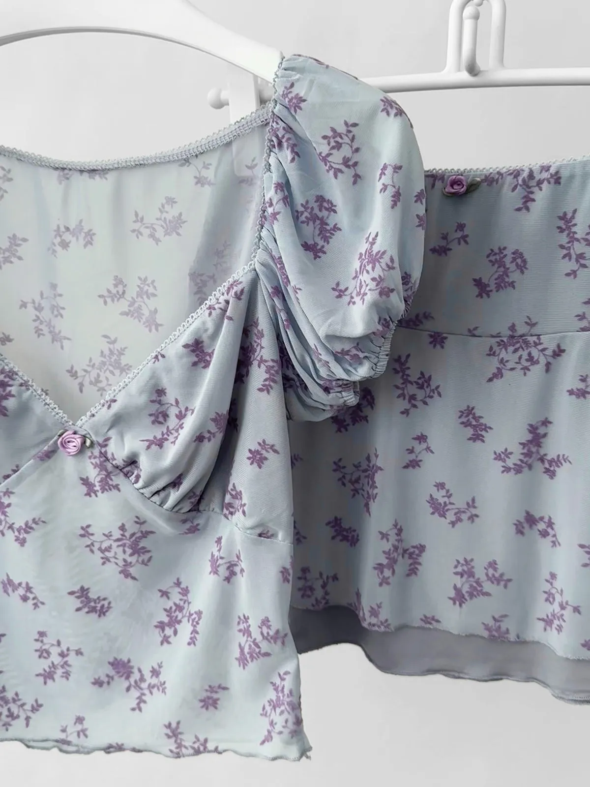 floral mini skirt