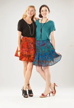Floral mini skirt