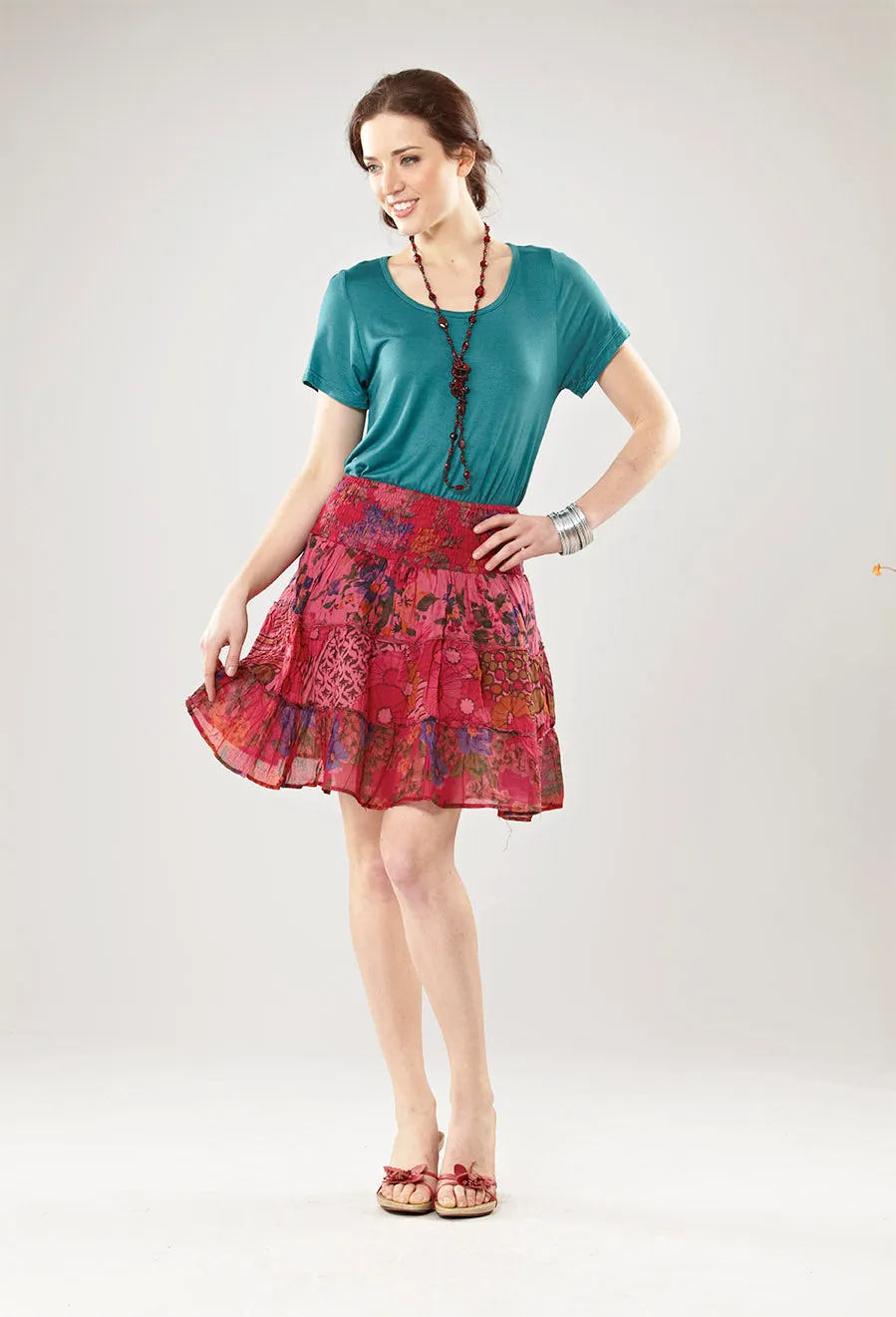 Floral mini skirt