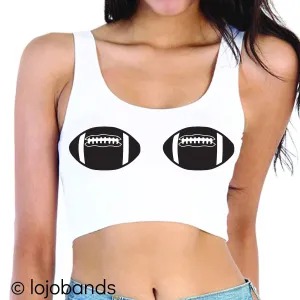 Footballs Scoop Crop Tank Top