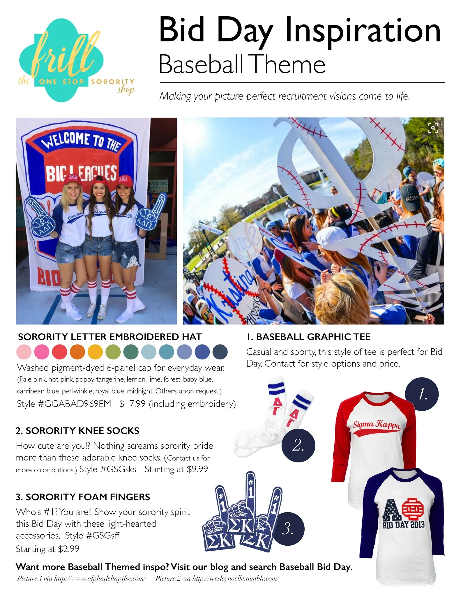 {Free Instant Download} Bid Day Inspo: Baseball Theme