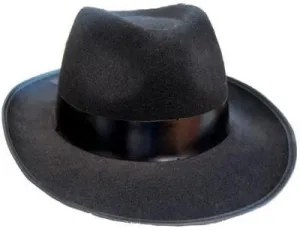 Gangster 1920's Costume Hat with Black Band