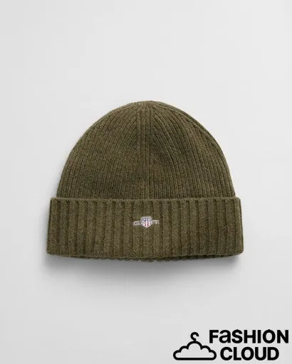 Gant Sheild wool beanie Juniper, Marine and Wine