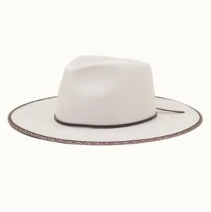 Geometric Pattern Trim Fedora