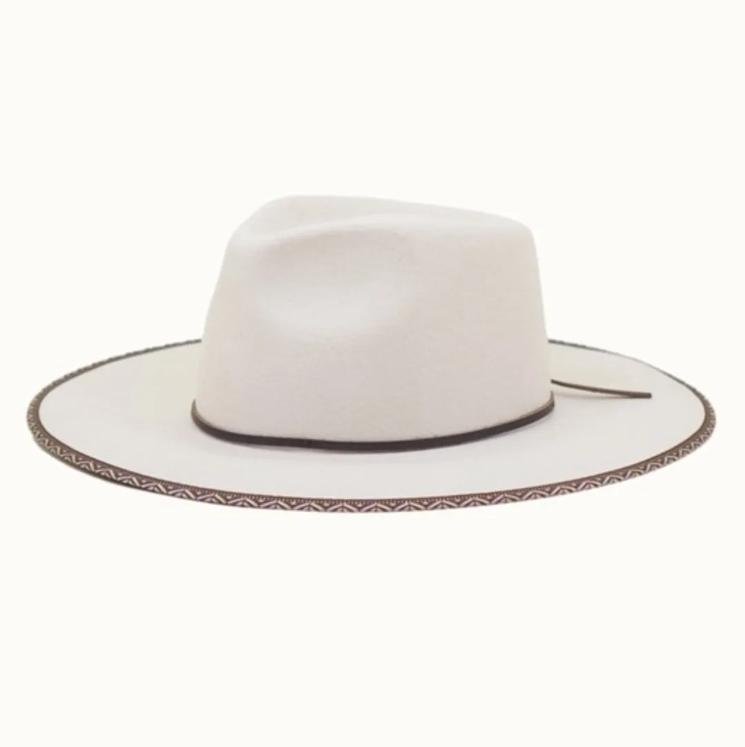 Geometric Pattern Trim Fedora