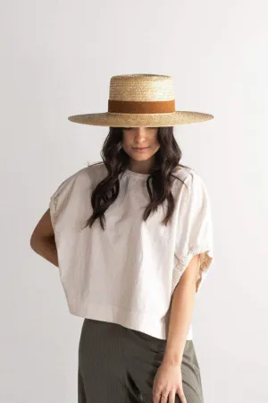 Gigi Pip Capri Boater Straw Hat *FINAL SALE*