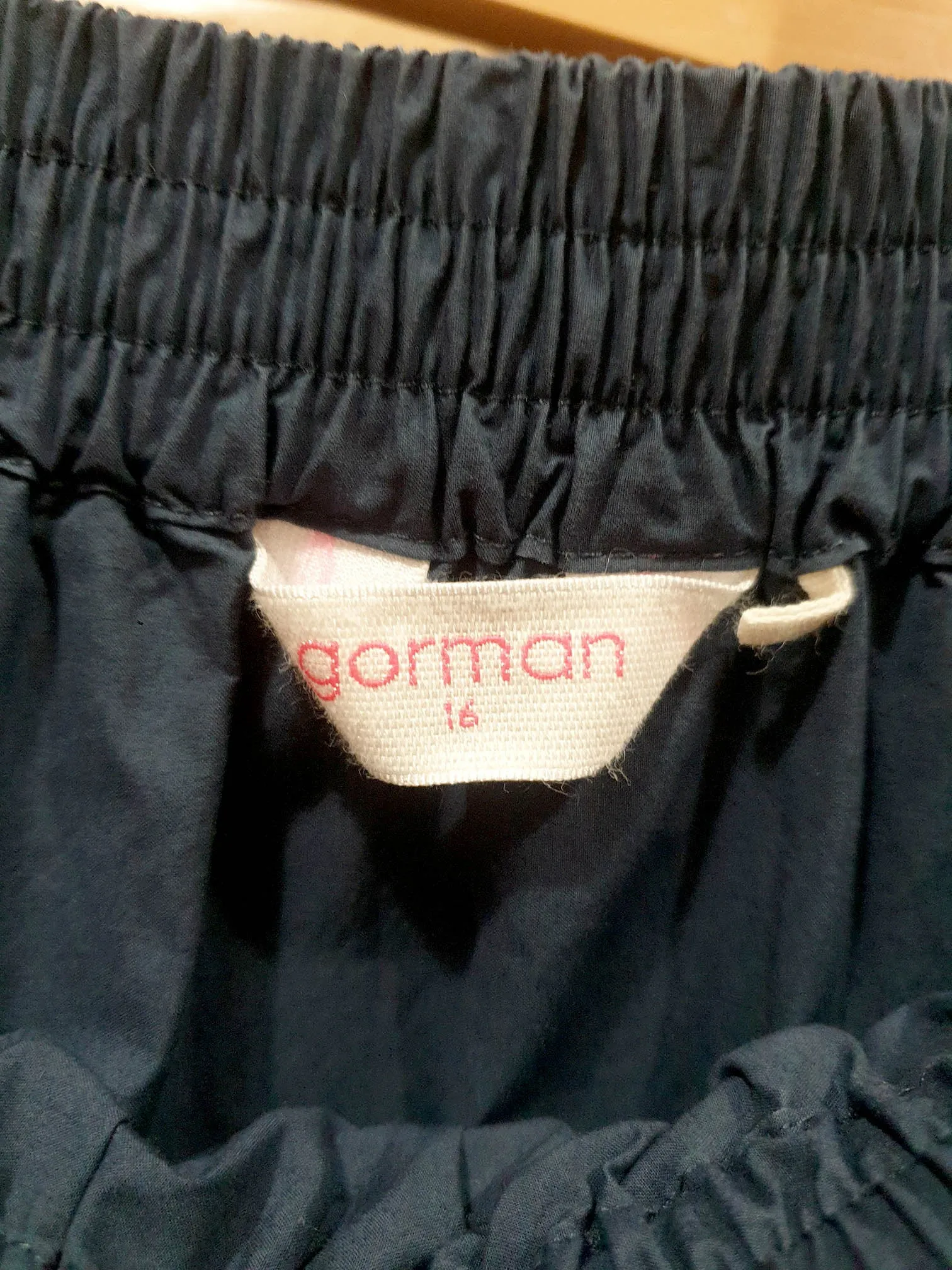 Gorman navy asymmetrical tiered skirt size 16
