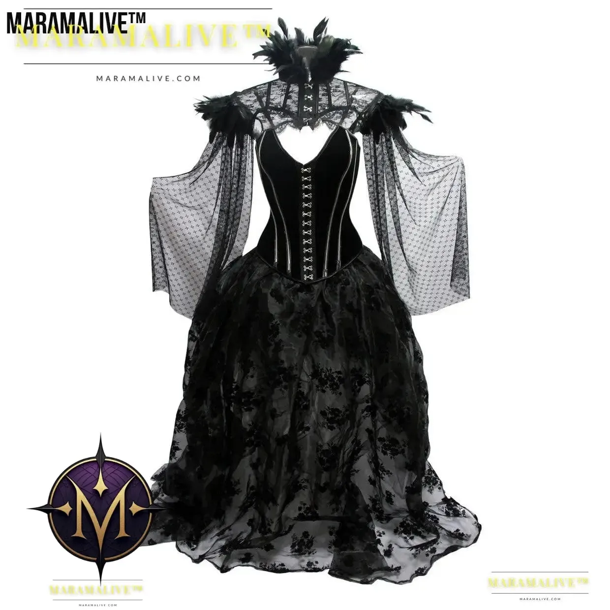 Gothic Floor-Length Skirt Punk Dark Stage Catwalk Maramalive™