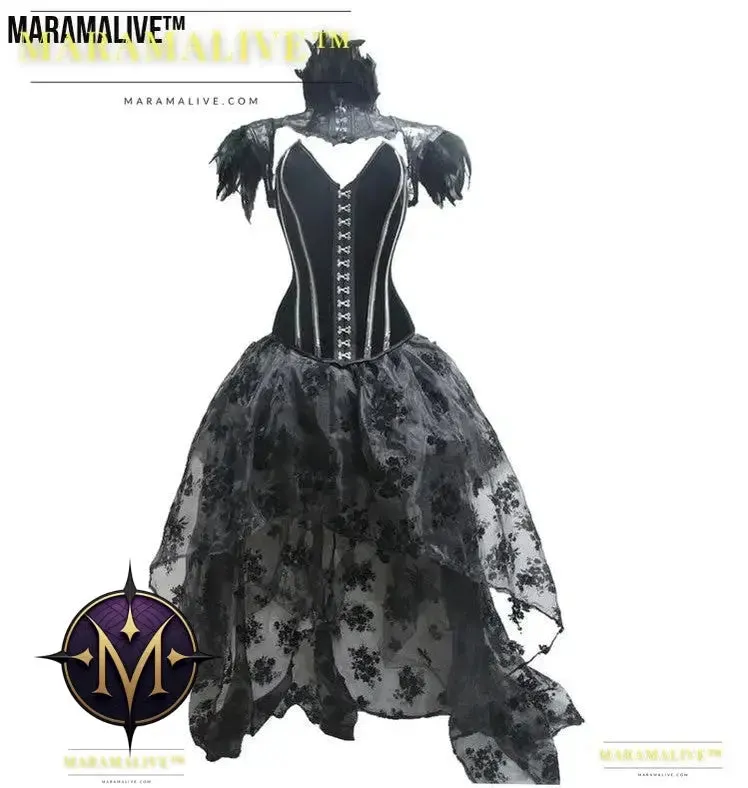 Gothic Floor-Length Skirt Punk Dark Stage Catwalk Maramalive™