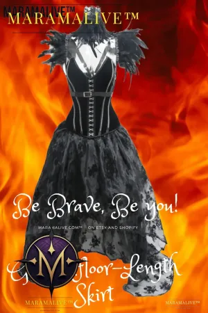 Gothic Floor-Length Skirt Punk Dark Stage Catwalk Maramalive™