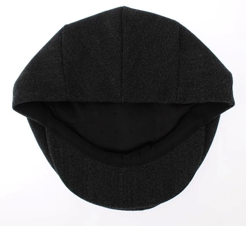 Gray Wool Newsboy Cap