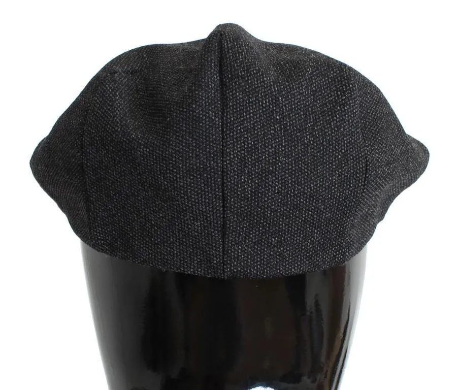 Gray Wool Newsboy Cap