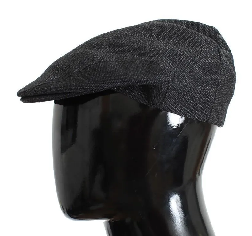 Gray Wool Newsboy Cap