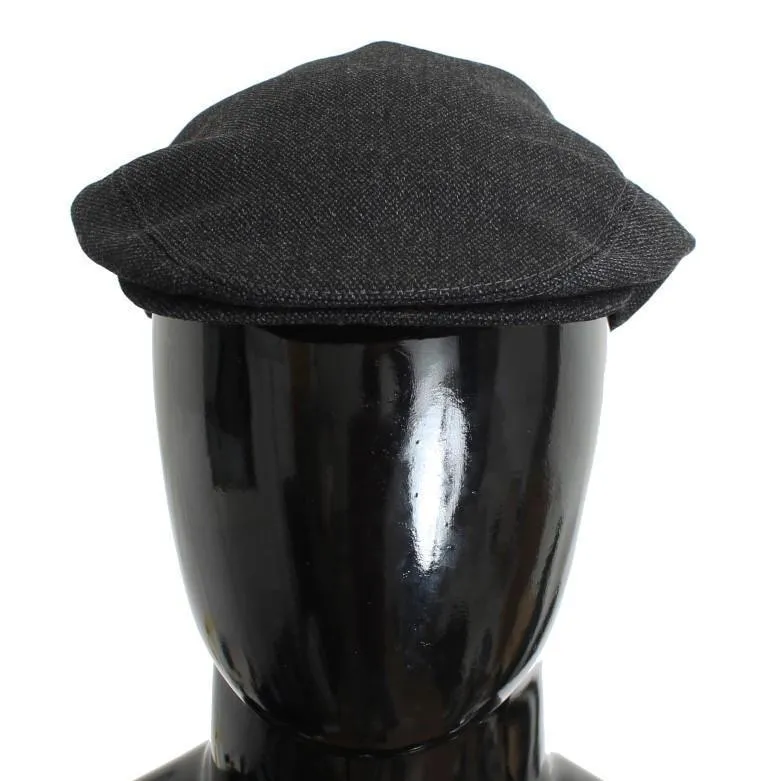 Gray Wool Newsboy Cap