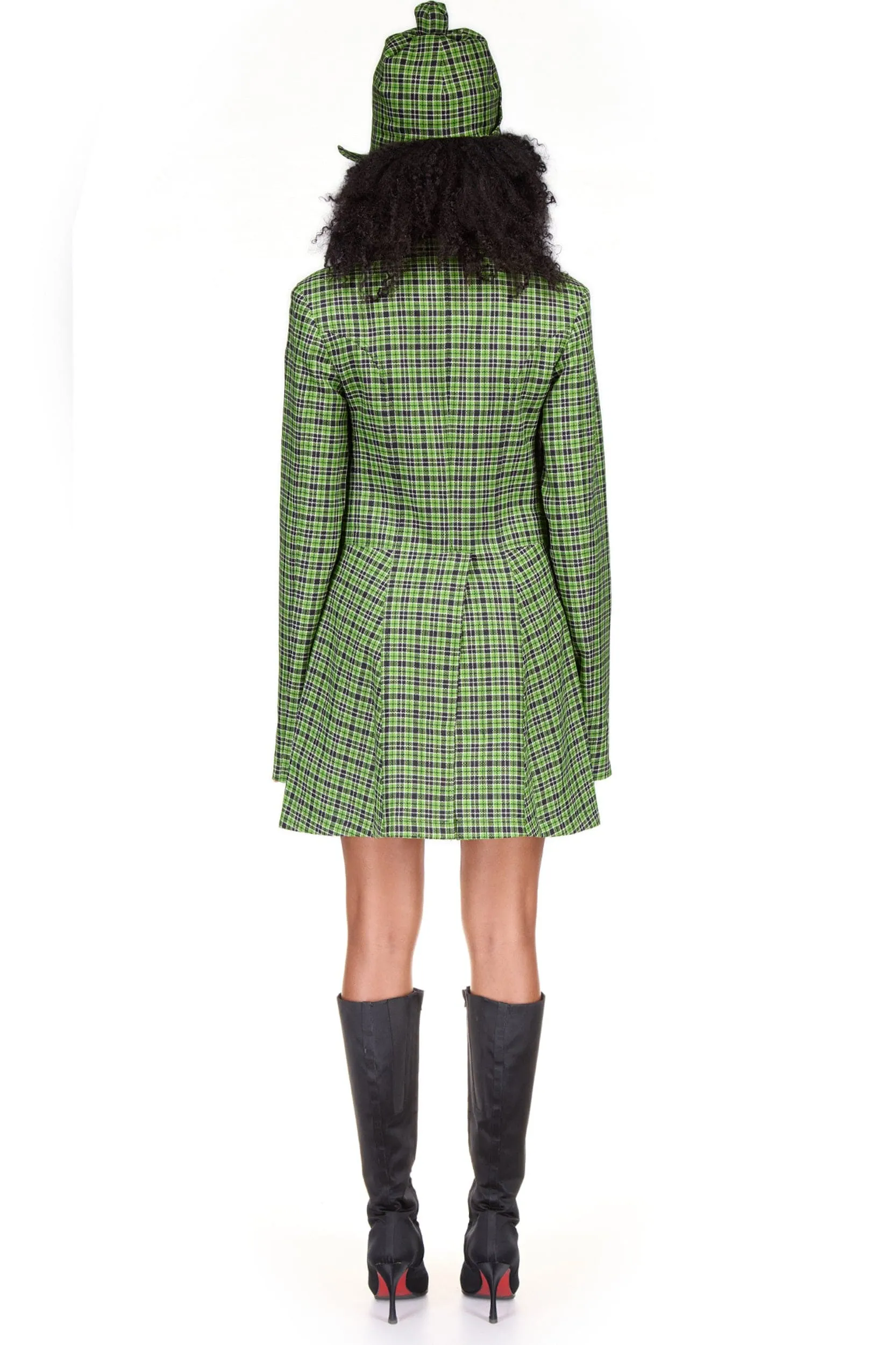 Green Tartan Brushed Wool Hat