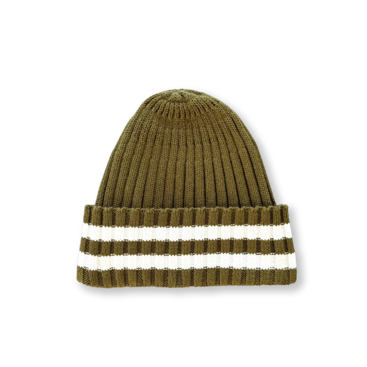 GROWN ORGANIC STRIPED PIXIE BEANIE: HERB