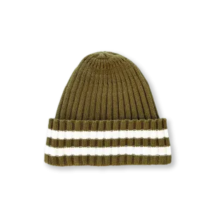 GROWN ORGANIC STRIPED PIXIE BEANIE: HERB
