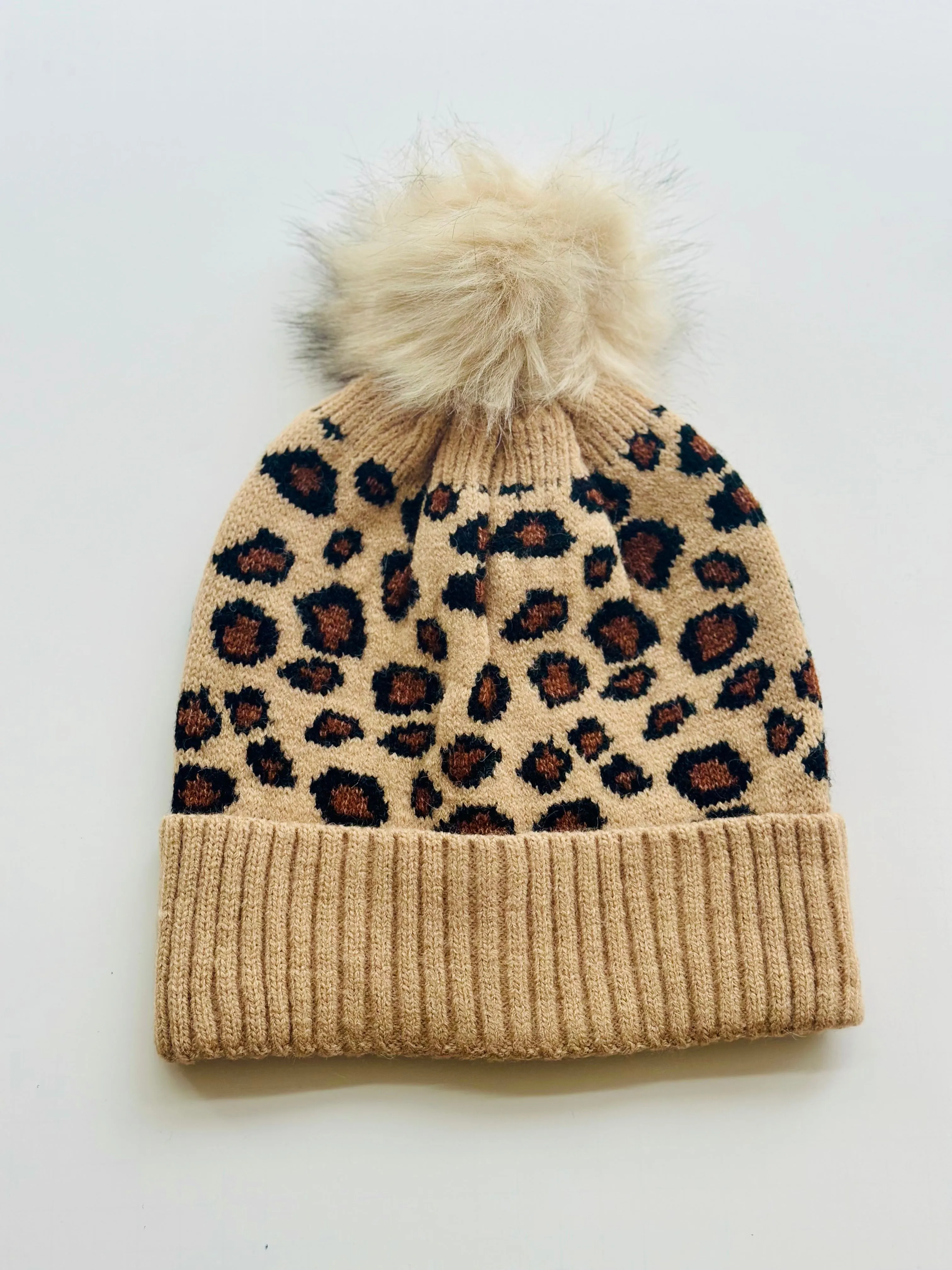H58 LEOPARD RIB BEANIE