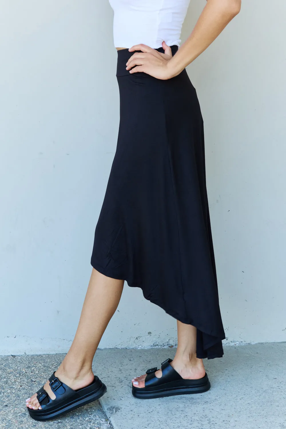 Hazel Blues® |  Ninexis First Choice High Waisted Flare Maxi Skirt in Black