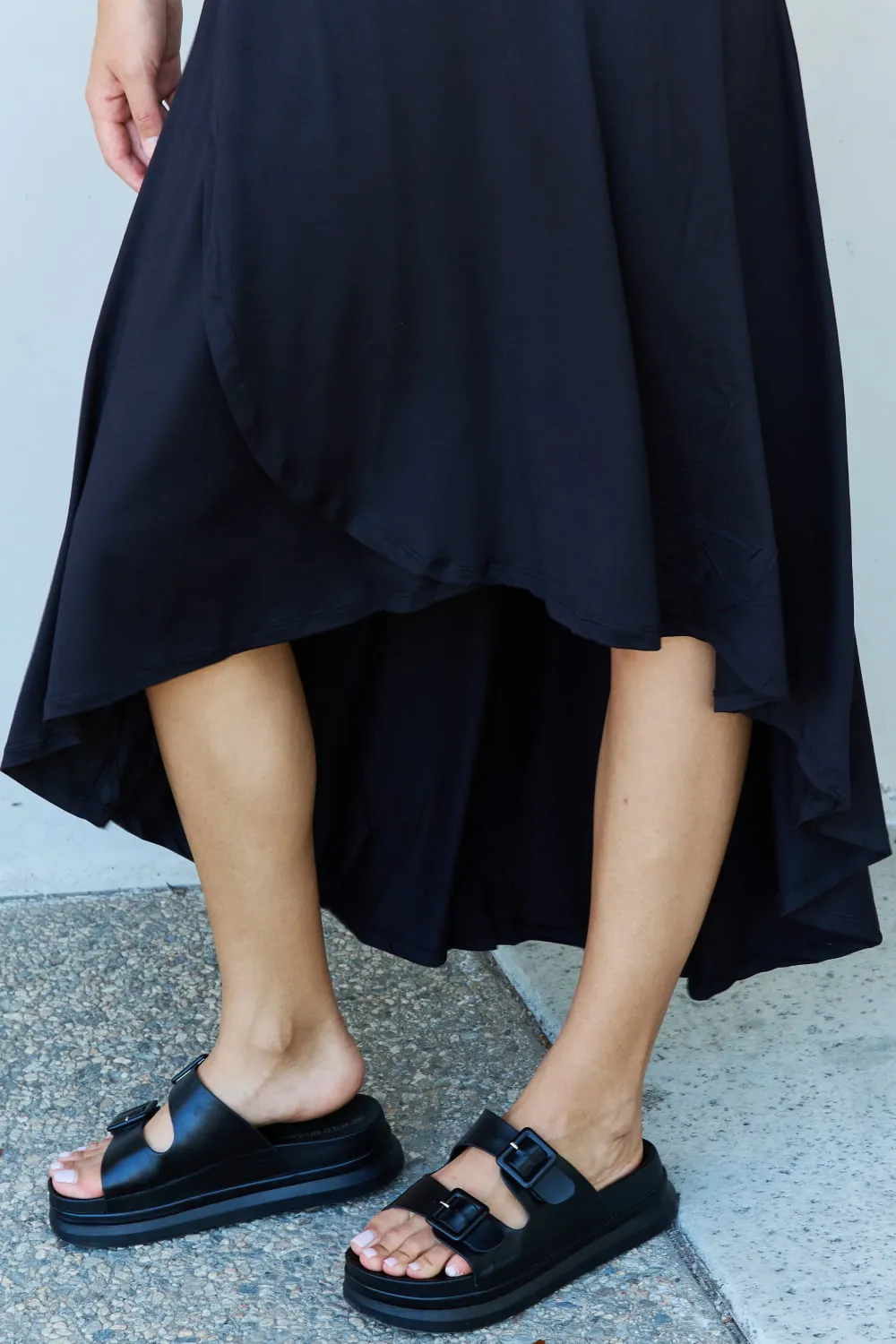 Hazel Blues® |  Ninexis First Choice High Waisted Flare Maxi Skirt in Black