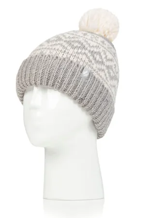 Heat Holders Aspen Pom Pom Turn Over Ladies Thermal Beanie
