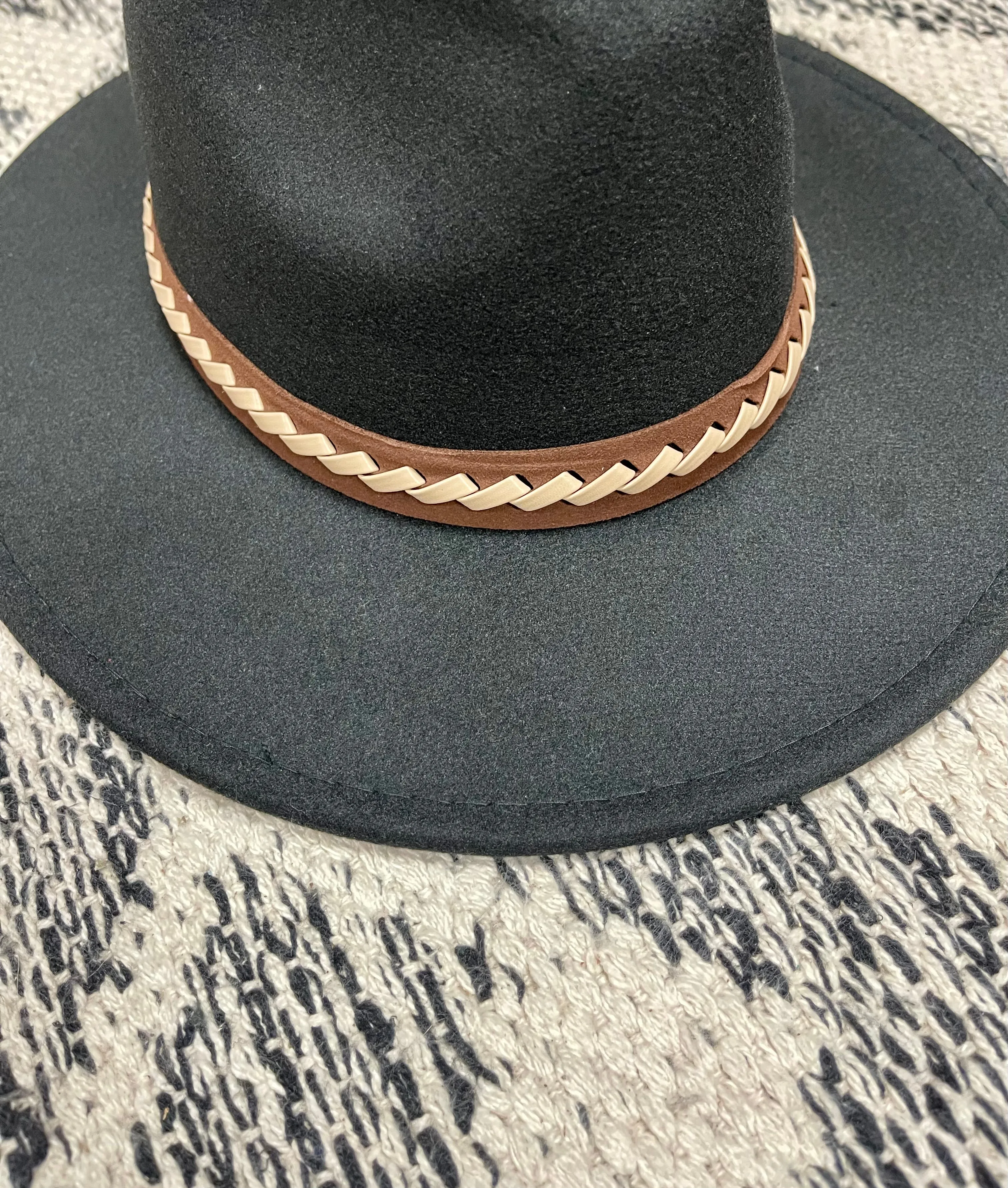 Here I Am Wide Brim Hat - Black