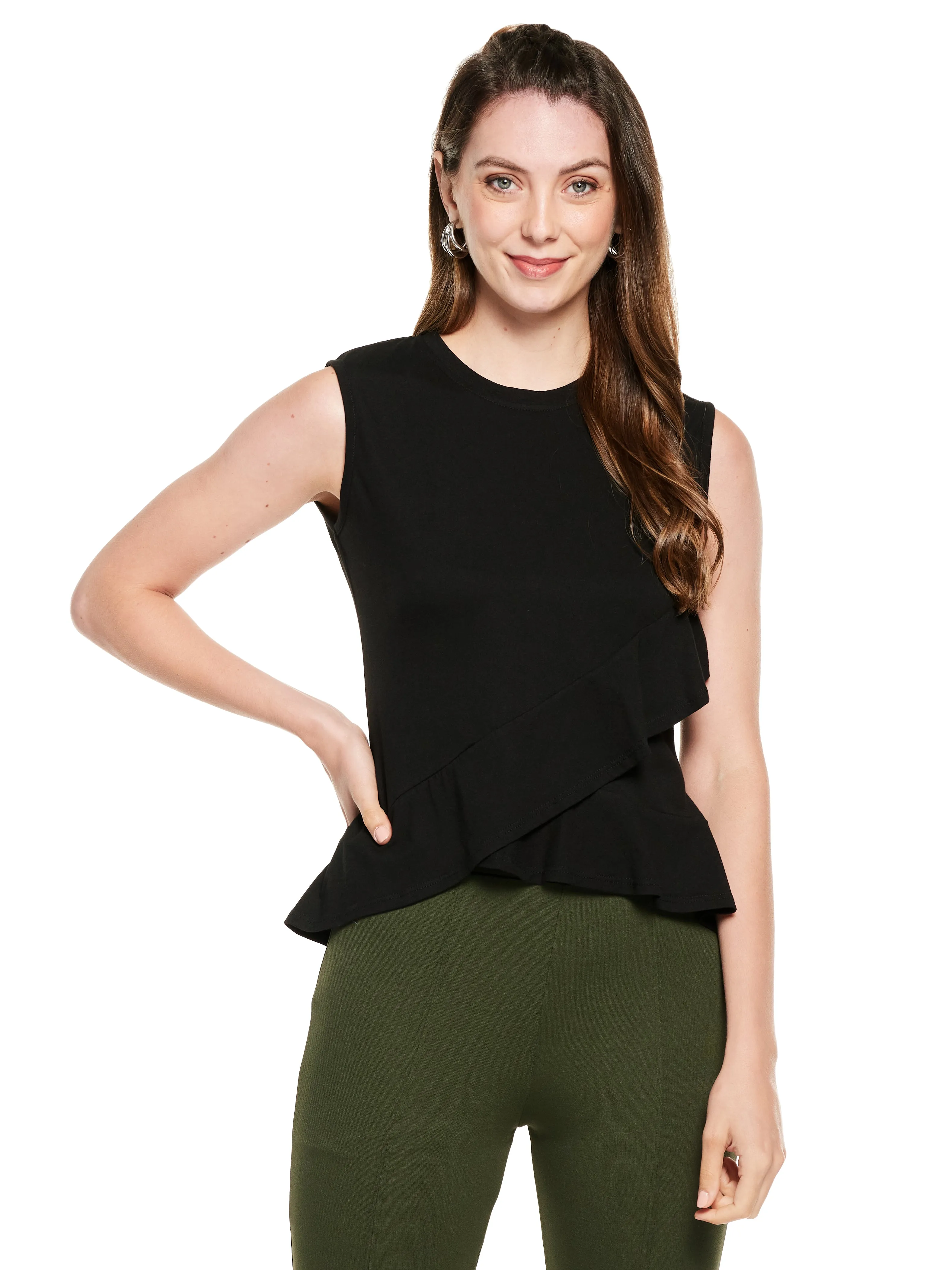Hi Low Layered Ruffled Top