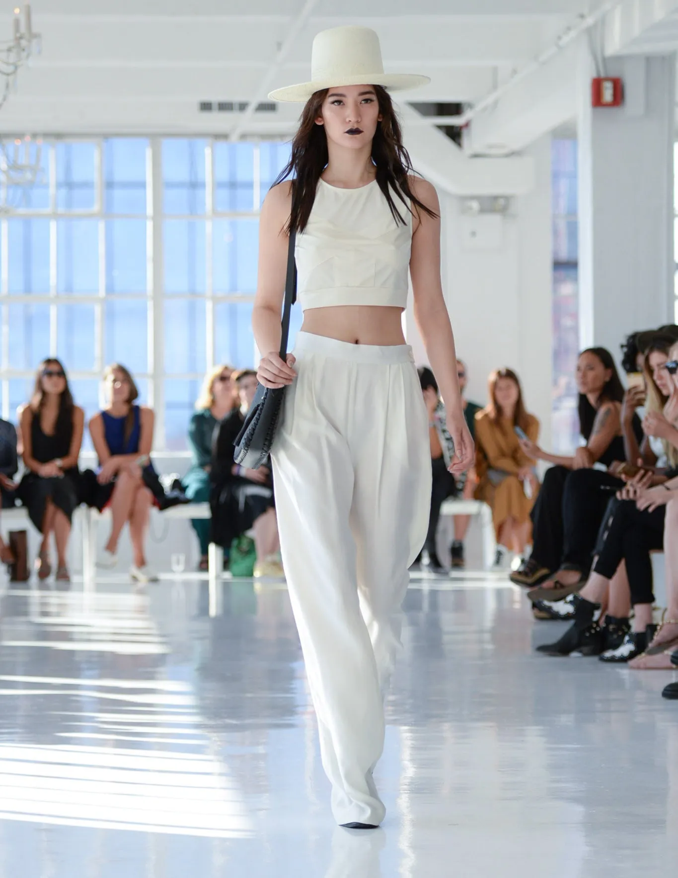 'High Noon' Cross Top and Pleated Pants