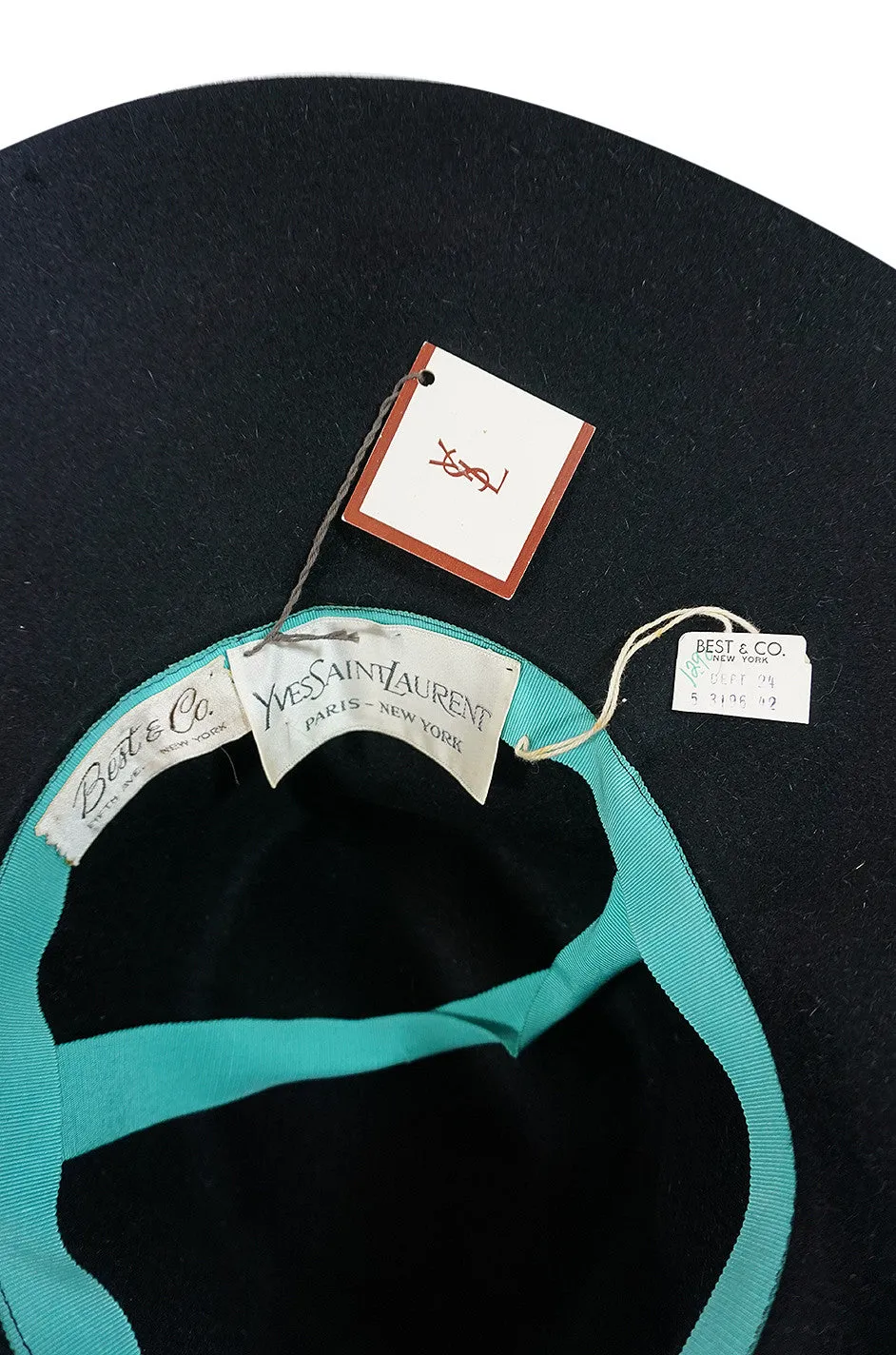 Iconic 1970s Yves Saint Laurent Wide Brim Hat
