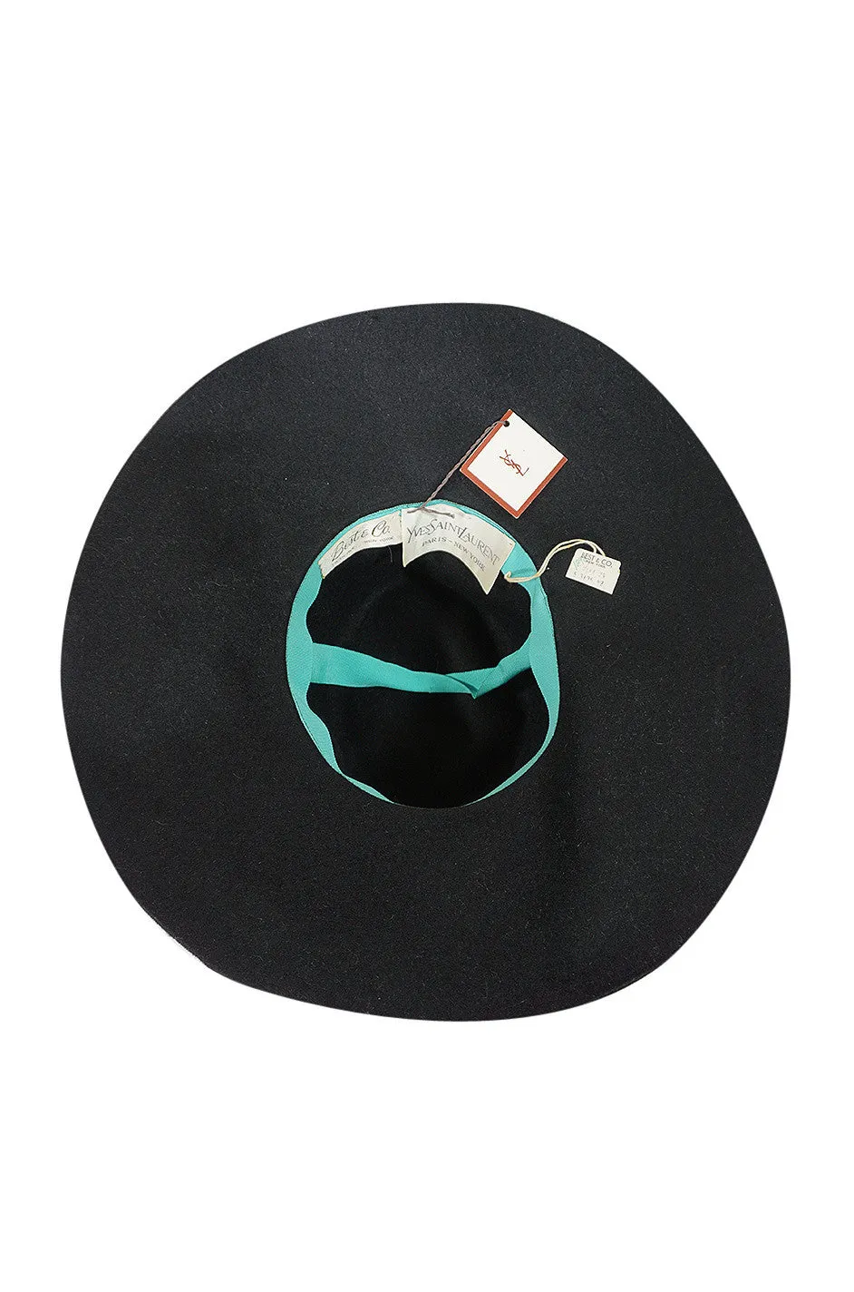 Iconic 1970s Yves Saint Laurent Wide Brim Hat