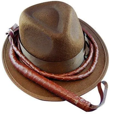 Indiana Jones Hat & Whip Costume Set