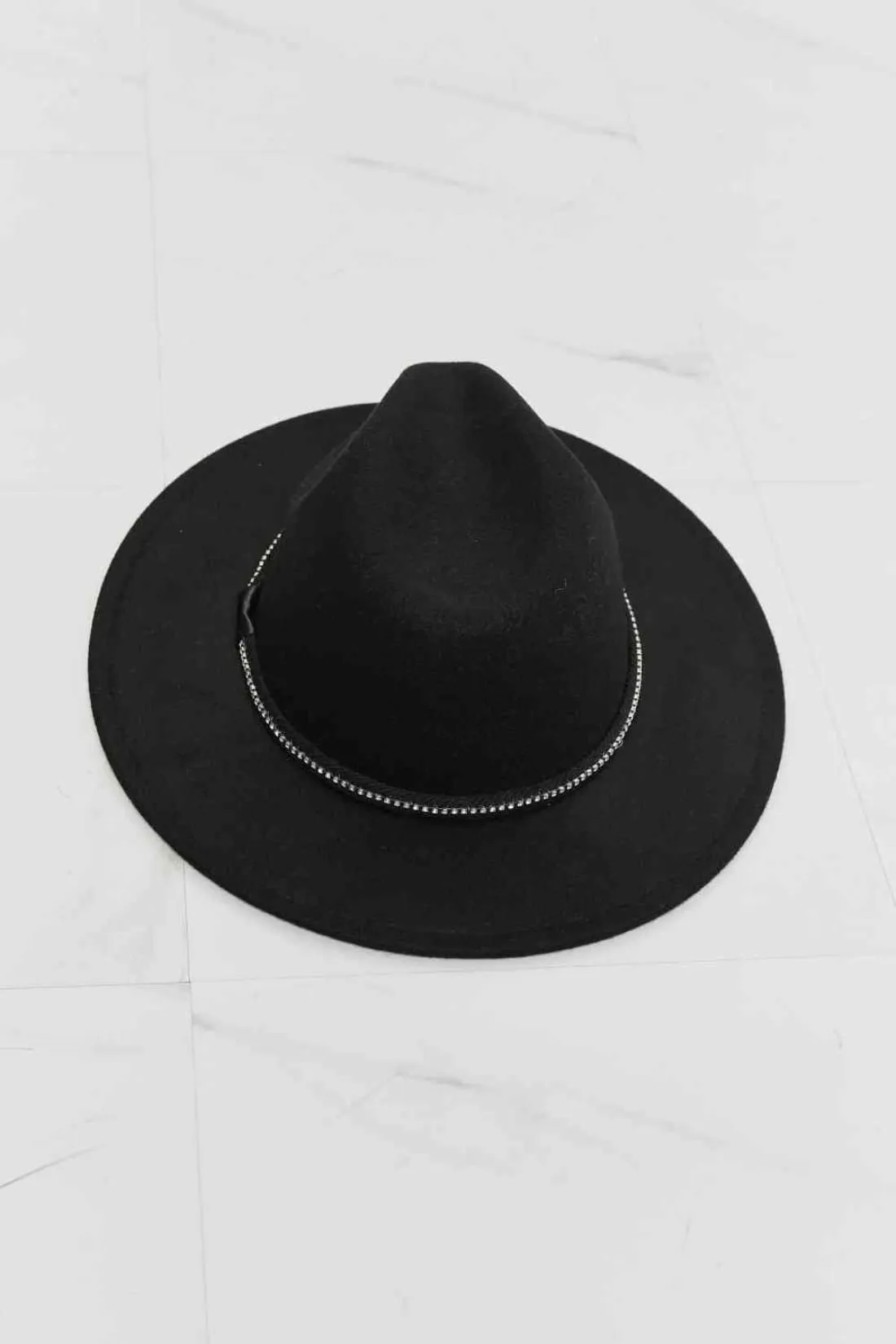 It's a Party Fedora Hat w Rhinestone Details