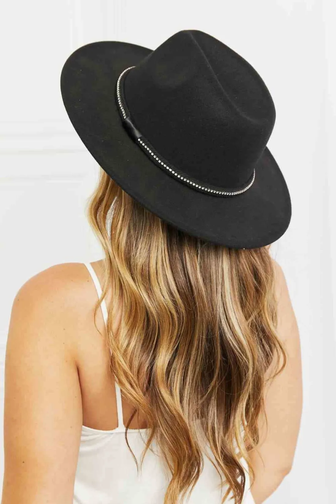 It's a Party Fedora Hat w Rhinestone Details