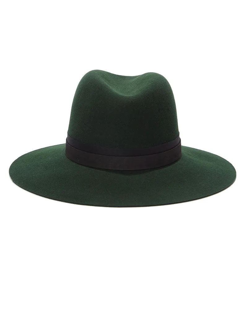 Janessa Leone Linda Hat in Deep Green