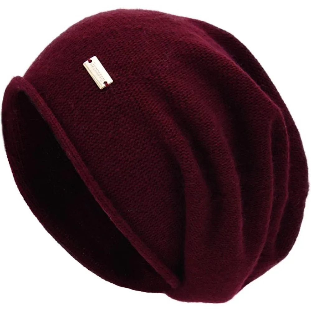 jaxmonoy Cashmere Slouchy Knit Beanie Hat for Women Winter Soft Warm Ladies Wool Knitted Skull Beanies Cap | Multiple Colors