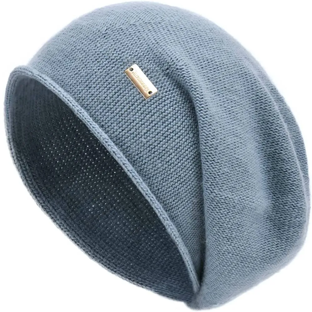 jaxmonoy Cashmere Slouchy Knit Beanie Hat for Women Winter Soft Warm Ladies Wool Knitted Skull Beanies Cap | Multiple Colors