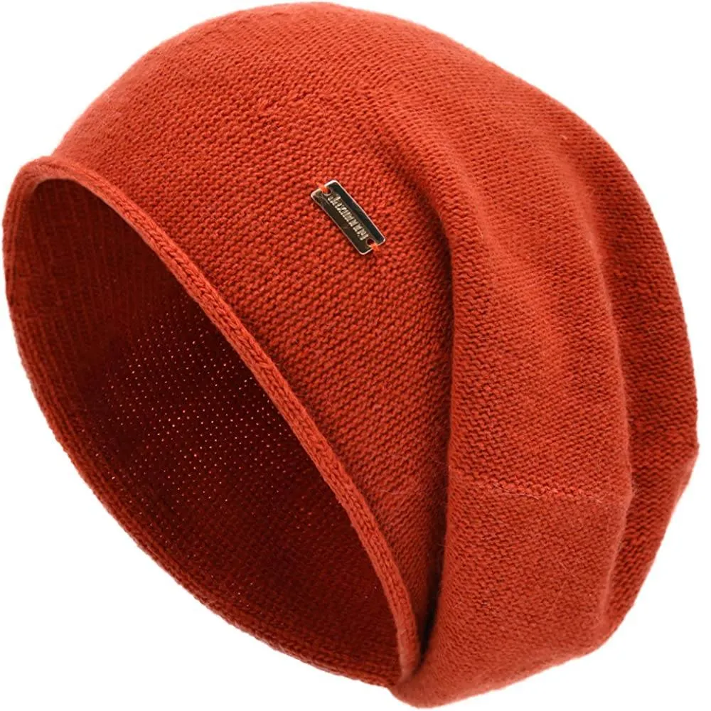 jaxmonoy Cashmere Slouchy Knit Beanie Hat for Women Winter Soft Warm Ladies Wool Knitted Skull Beanies Cap | Multiple Colors