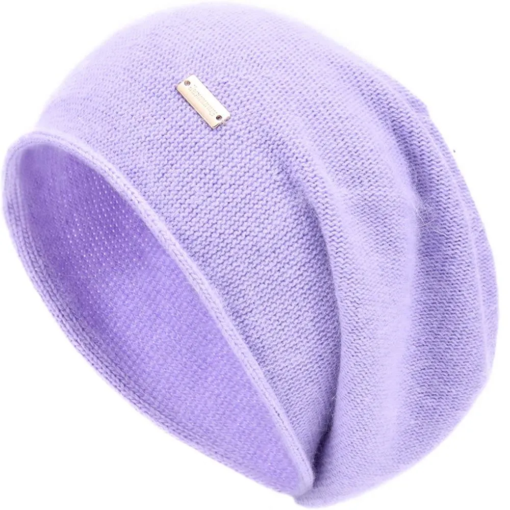 jaxmonoy Cashmere Slouchy Knit Beanie Hat for Women Winter Soft Warm Ladies Wool Knitted Skull Beanies Cap | Multiple Colors