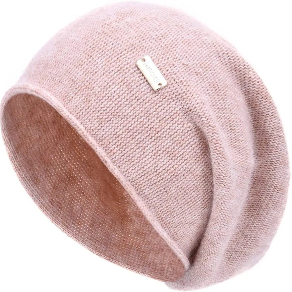 jaxmonoy Cashmere Slouchy Knit Beanie Hat for Women Winter Soft Warm Ladies Wool Knitted Skull Beanies Cap | Multiple Colors