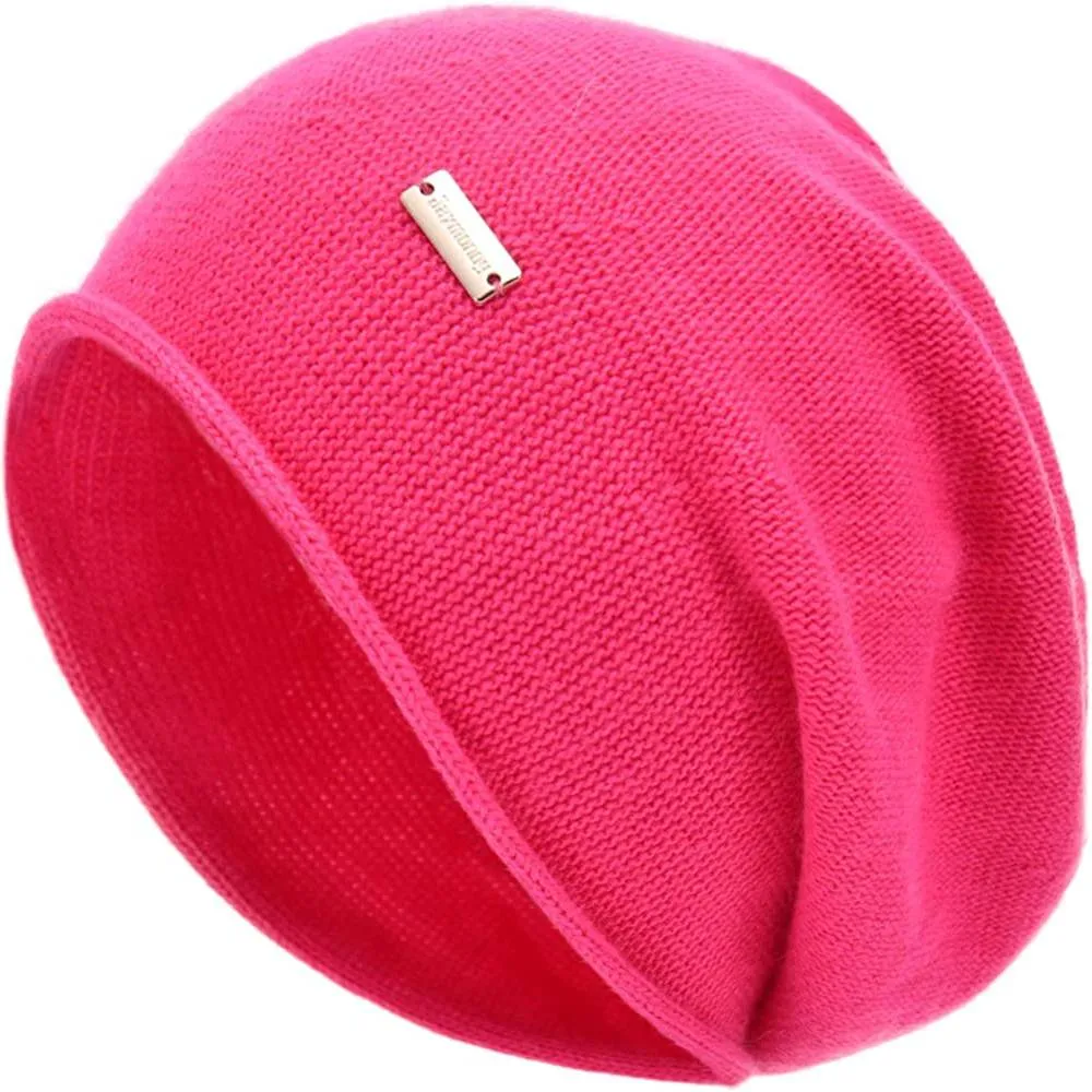 jaxmonoy Cashmere Slouchy Knit Beanie Hat for Women Winter Soft Warm Ladies Wool Knitted Skull Beanies Cap | Multiple Colors
