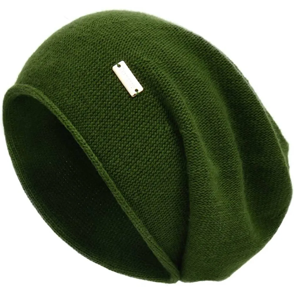 jaxmonoy Cashmere Slouchy Knit Beanie Hat for Women Winter Soft Warm Ladies Wool Knitted Skull Beanies Cap | Multiple Colors