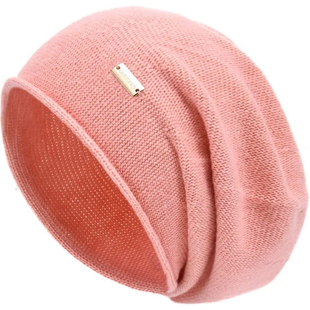 jaxmonoy Cashmere Slouchy Knit Beanie Hat for Women Winter Soft Warm Ladies Wool Knitted Skull Beanies Cap | Multiple Colors