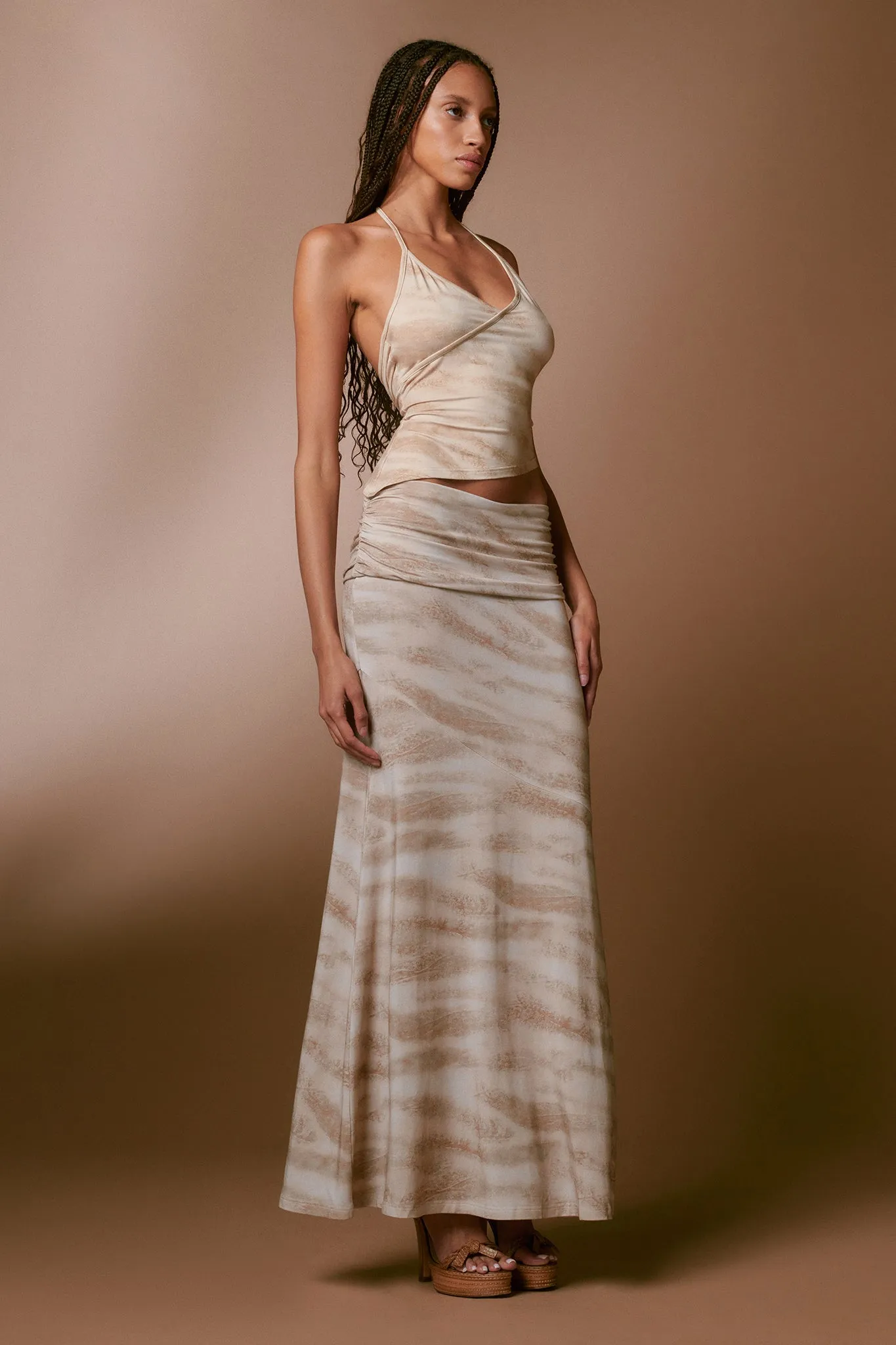 JOLENE SKIRT - NEUTRAL : TIE DYE