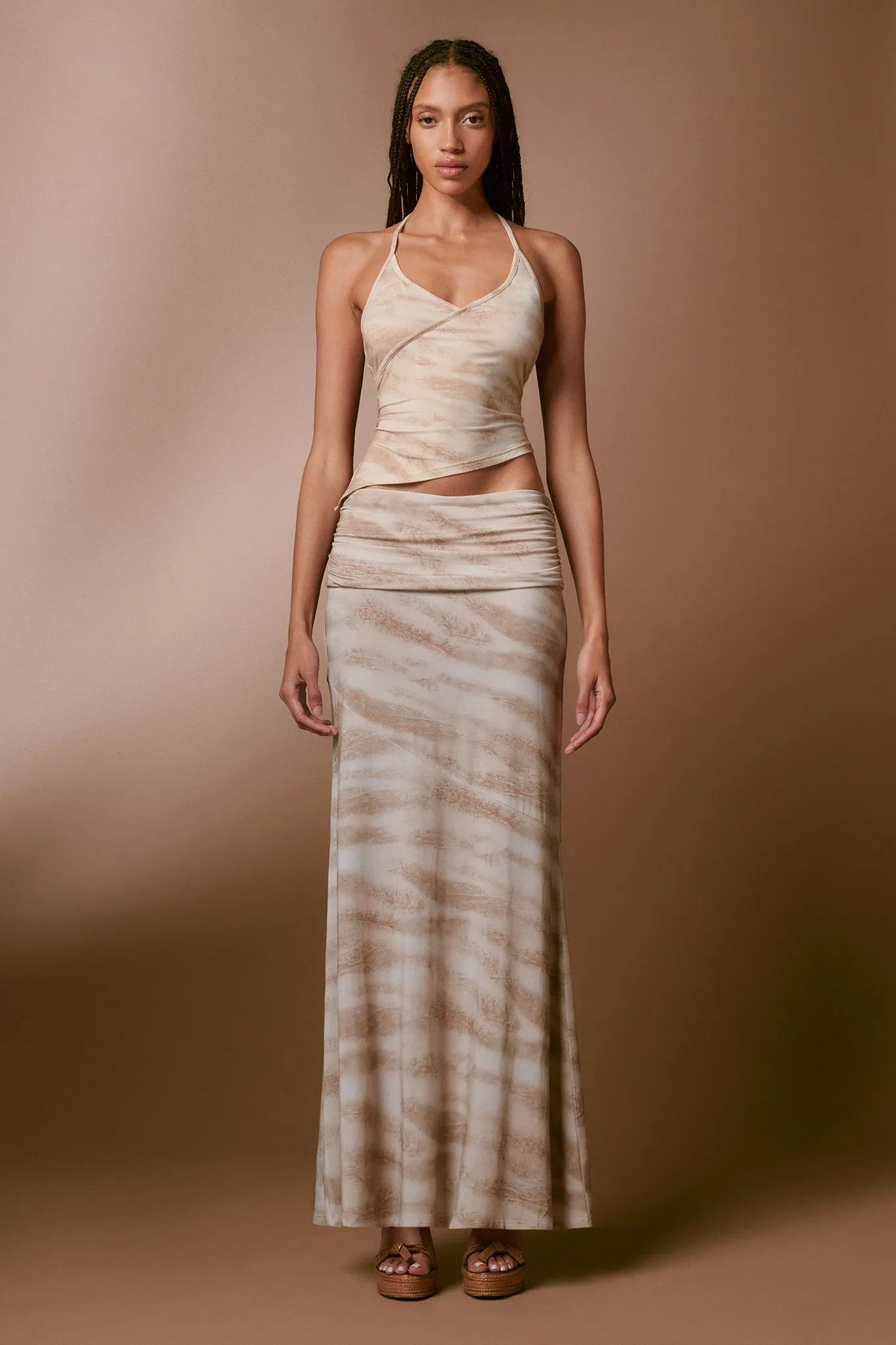 JOLENE SKIRT - NEUTRAL : TIE DYE